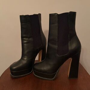 Black Platform Ankle Boots